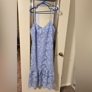 Banana Republic NWT drop hem, beautiful blue lace dress
